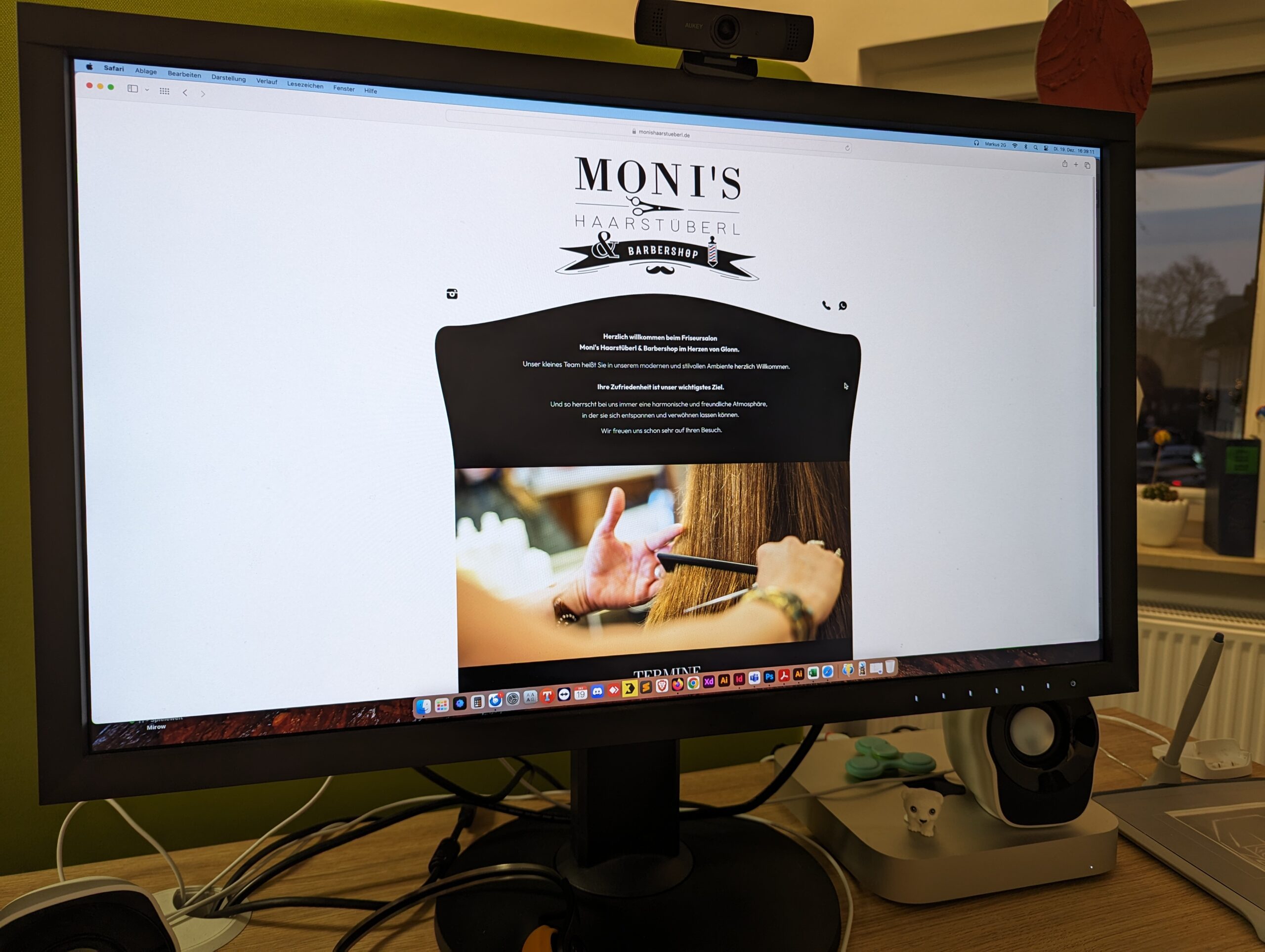 2G Media & Marketing Glonn Werbeagentur Frisör Monis Haarstüberl Webdesign